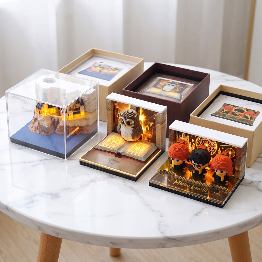 Gift pack of three 3D calendars